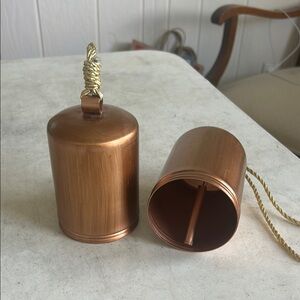 Copper Hanging Bells with Rope